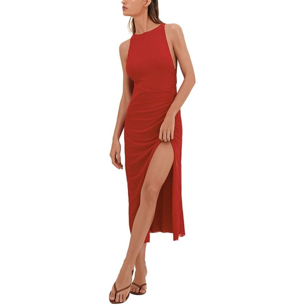 Vix Womens Solid Getty Long Cover Up